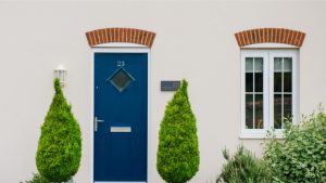 Blue door in milton keynes